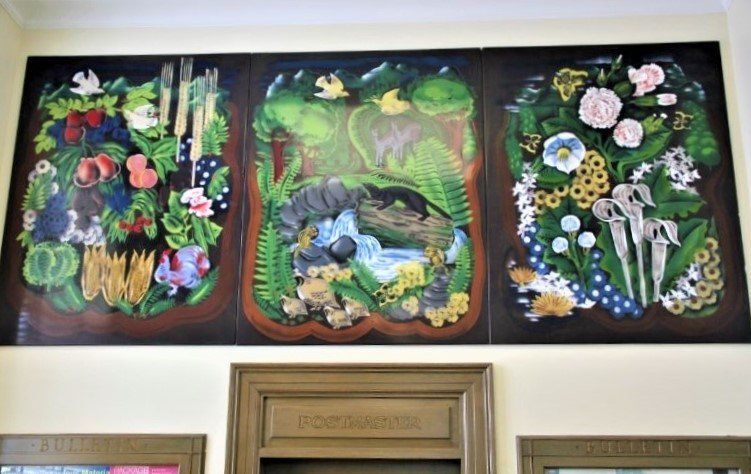 Cassville, MO PO Mural, Edward Winter, "Flora and Fauna of the R